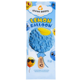 Морозиво Три Ведмеді Lemon Balloon в глазурі 55г