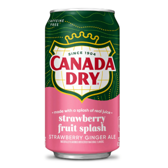 Напій Canada Dry Fruit Splash Strawberry Ginger Ale газований з/б 0,355л