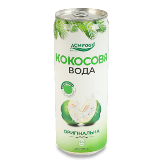 Вода кокосова ACM Food Оригінальна з/б 0,32л