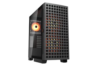 Корпус комп'ютерний Cougar Airface ECO RGB, вентилятори передвстановлені, ATX/mATX/mini-ITX, скляне вікно, чорний