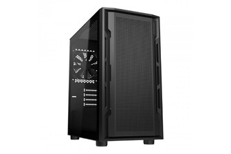Корпус комп'ютерний Cougar UNIFACE MINI Black, 1*120mm вентилятори передвстановлені, ATX/mATX/mini-ITX, USB3.0 x 2, USB2.0x1, Audio x1, скляне вікно, чорний