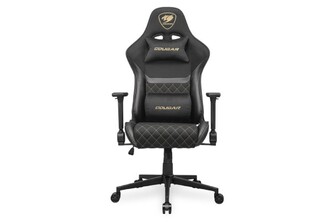 Крісло ігрове Cougar Armor One V2 Gold F,  геймерське, текстильна тканина, сталевий каркас, чорний