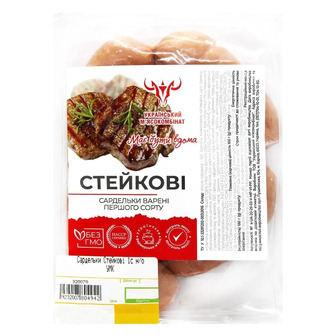 Сардельки Український м'ясокомбінат Стейкові варені перший ґатунок вагові