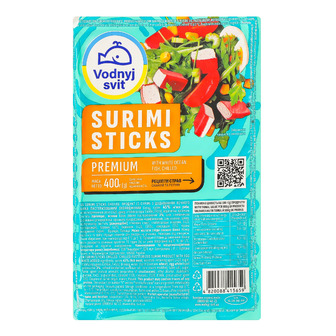 Продукт із сурімі Водний Світ Surimi Sticks Premium охолоджений 400 г (4820088415659)
