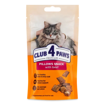 Корм для котів Club 4 Paws подушечки з яловичиною сухий (60г)