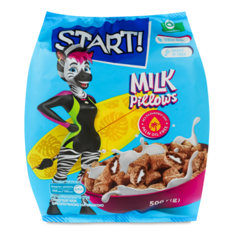 Подушечки з молочною начинкою 500г Start!