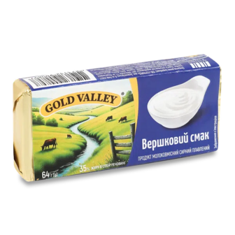 Продукт молоковмісний сирний плавлений Gold Valley Вершковий смак 35% (64г)