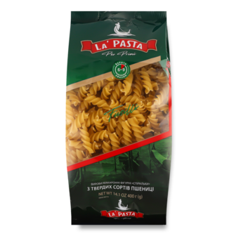 Макарони спіральки ТМ La Pasta, 400г