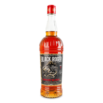 Спирт напій на основі рому "Black Roger Spiced Black" 35% 0,7л /Азнаурі/