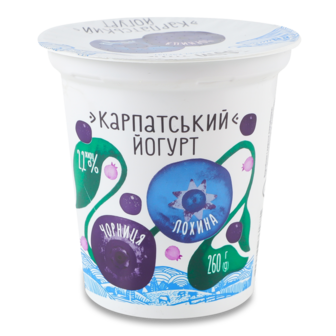 Йогурт лохина-чорниця 2,2% ТМ Галичина, 260г