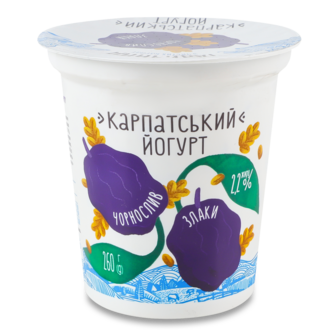 Йогурт чорнослив-злаки 2,2% ТМ Галичина, 260г