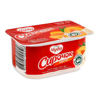 Сирок "Фруктовий" персик 5% ТМ Чудо, 100г