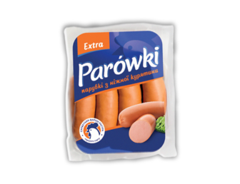 Сардельки "Extra Parowki" ТМ М'ясний хутір, ціна за 1кг