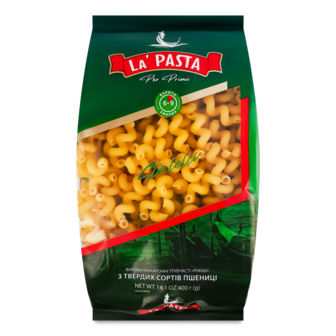 Макарони ріжки ТМ La Pasta, 400г
