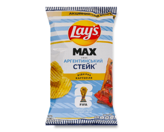 Чипси Lay's Max рифлені смак аргентинський стейк (95г)