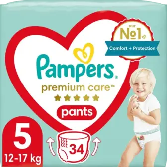Підгузки-трусики Pampers Premium Care Junior 5 12-17 кг 34 шт
