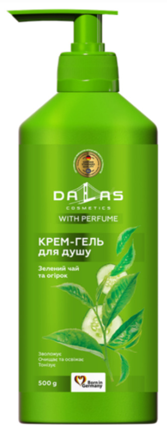 Гель д/душу Dalas Зелений чай та огірок 500мл