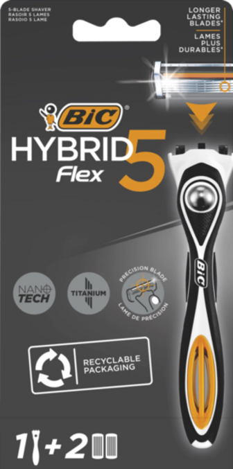 Бритва чол. BIC Flex 5 Hybrid black 1 шт з 2 змін.касетами
