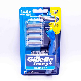 Бритва Gillette Sensor 3 Plus Комфорт з 4 змінн. касетами