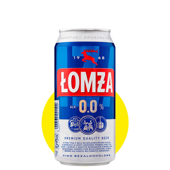 Пиво "Lomza 0% Nonalkogolic" безалкогольне світле 0,4л ж/б