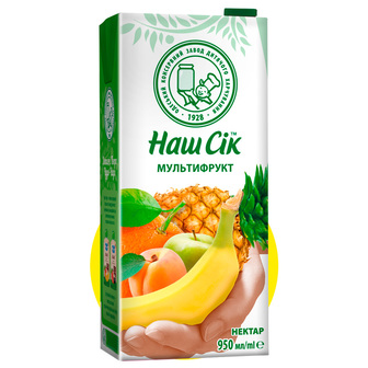 Нектар "Наш Сік" мультифруктовий 0,95л