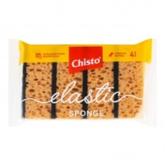 ГУБКИ КУХ ELASTIC SPONGE /4ШТ/ 1УП CHISTO