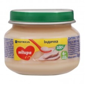 ПЮРЕ IНДИЧКА ВІД 6МIСЯЦІВ  80г ТМ"МIлупа"