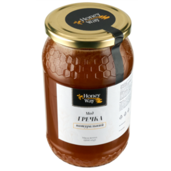 Мед Honey Way Гречаний скл/б 1200г