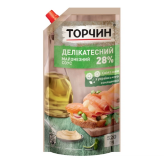 Соус Торчин Делікатесний майонезний 28% д/п 500г