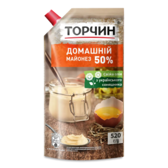 Майонез Торчин Домашній 50% д/п 500г