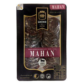 Ковбаса "Махан" сирокопчена в/с (нарізка) 75г ТМ Gremio
