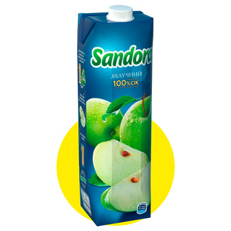 Сік "Сандора" яблучний 0,95л