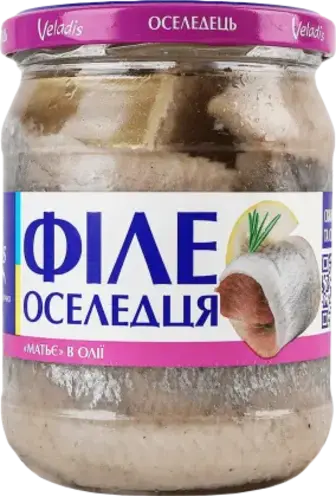 Оселедець Veladis Мат'є філе в олії 470 г