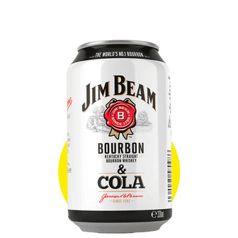 Напій слабоалкогольний "Jim Beam Whiskey-Cola" 0,33л 4,5% з/б