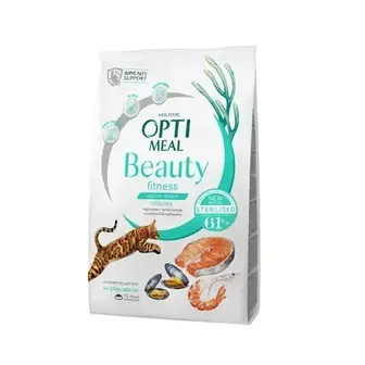 Сухий корм для котів Optimeal Beauty Fitness Healthy Weight Sterilised 1,5 кг - морепродукти