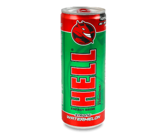 Напій енергетичний Hell Strong Watermelon безалкогольний з/б (0,25л)