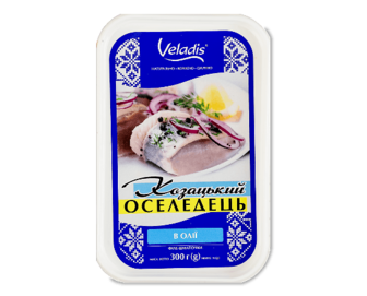 Оселедець Veladis філе-шматок в олії (300г)