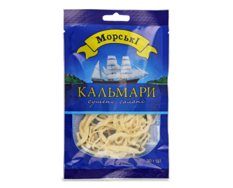 Кальмар Морські сушений солоний (30г)