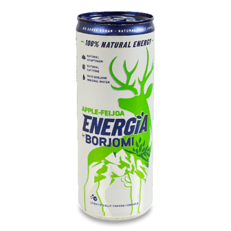 Напій соковий Borjomi Energia яблуко та фейхоа з/б 0,24л