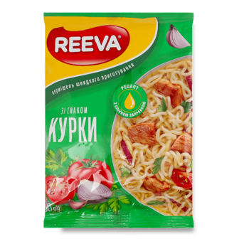 Вермішель швидкого приготування Reeva зі смаком курки 60г
