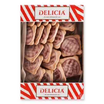 Печиво Delicia Маргаритка зі смаком чорної смородини в молочній глазурі 0,35кг