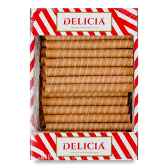 Вафлі Delicia Трубочки зі смаком пряженого молока 0,45кг