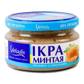 Ікра минтая Veladis пробійна слабосолена с/б 180г