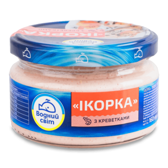 Паста Водний світ з ікри скандинавських риб з креветками 160г
