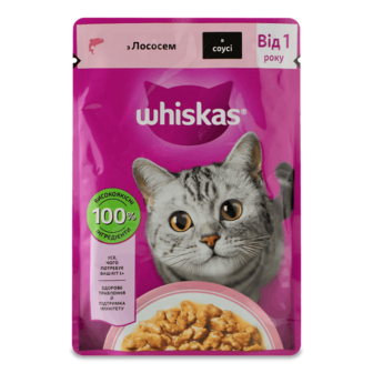 Корм для котів Whiskas з лососем в соусі 85г