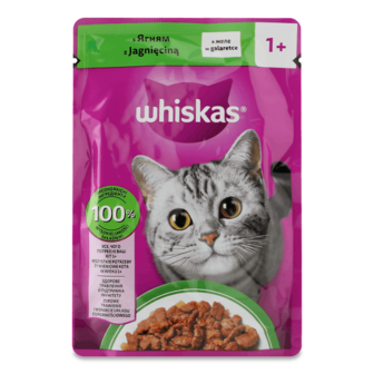 Корм для котів Whiskas з ягням в желе 85г
