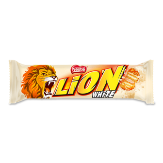 Вафлі Lion з м'якою карамеллю вкриті пластівцями та білою глазур'ю 42г