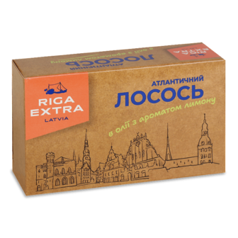 Лосось Riga Extra атлантич в олії з лимоном club 120г