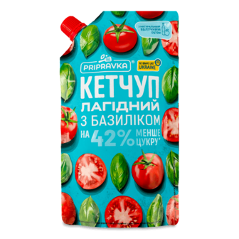 Кетчуп Pripravka Лагідний з базиліком 250г