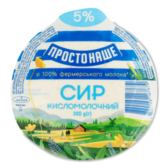 Сир кисломолочний ПростоНаше 5% в/у 300г